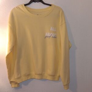Fleurish Light Yellow Crew Neck Sweatshirt